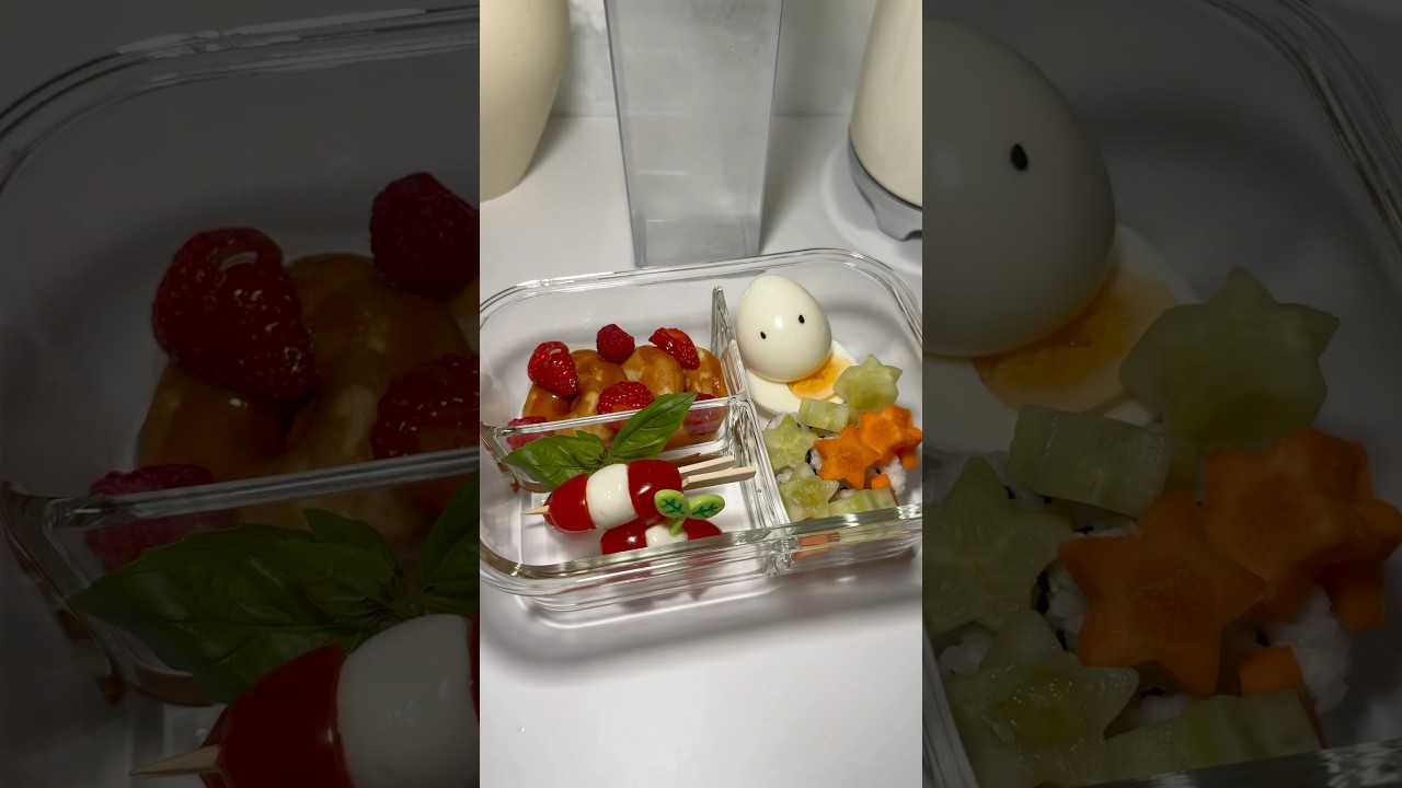 Pr&eacute;paration d&rsquo;une lunchbox sp&eacute;ciale rentr&eacute;e 💼🍓#ASMR #lunchbox #lunchpacking #packmylunch #asmrfood