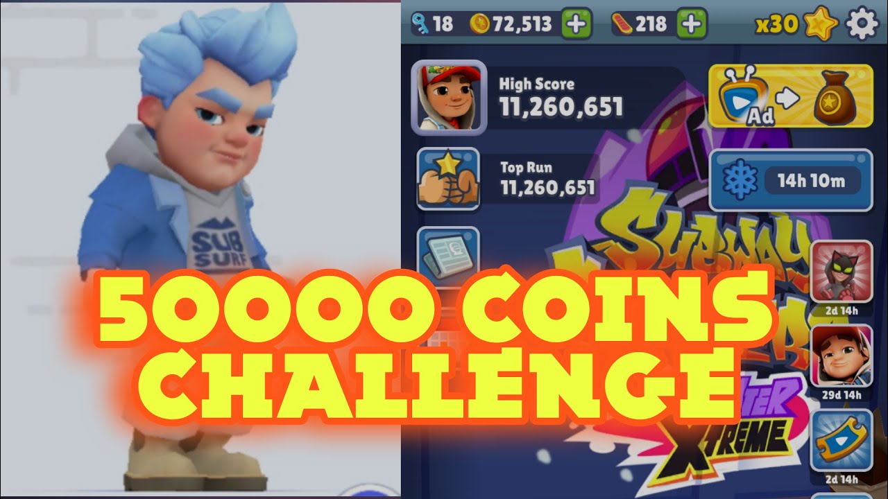 Subway Surfers Live 50000 coins challenge 🔥 Non stop gameplay