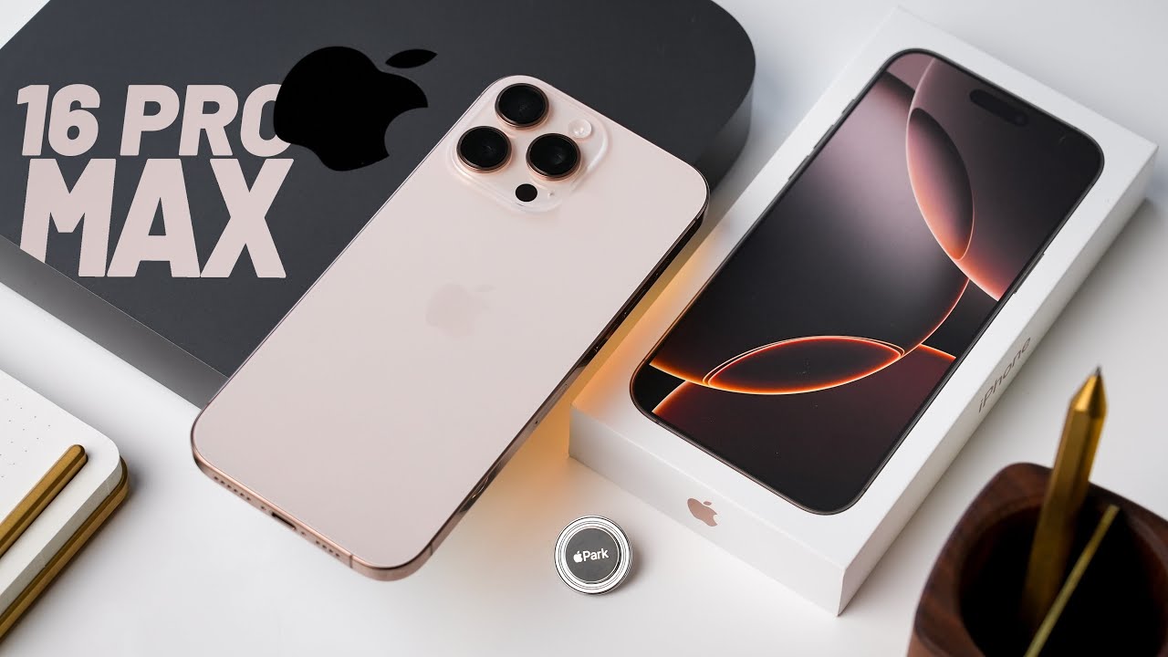 Распаковка и настройка iPhone 16 Pro Max — DESERT TITANIUM