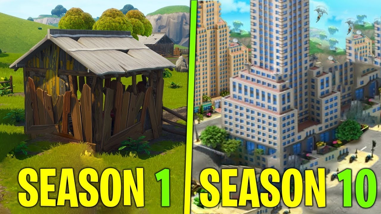 Evolution Of The Entire Tilted Towers..! (Season 1 - Season 10)