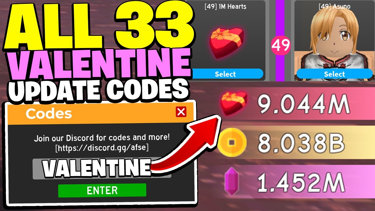 All 33 Valentine Chikara Boost Codes In Anime Fighting Simulator Endless