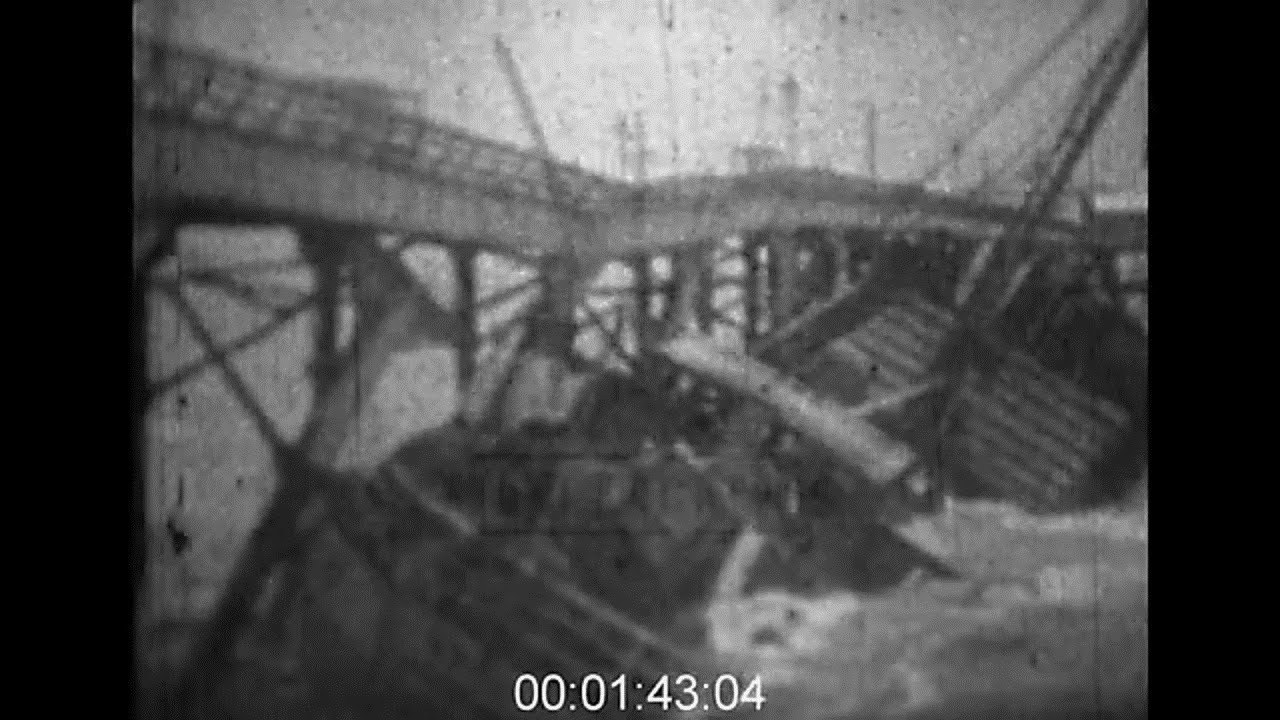 Deal Pier Destroyed by Dutch Ship, Kent, 1940s - Film 1006437
