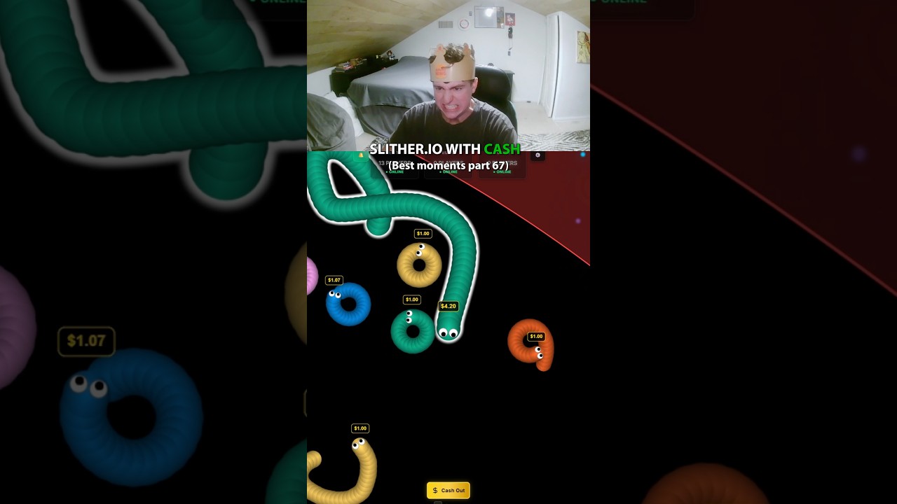 Slither.io with CASH (Best Moments 2026)
