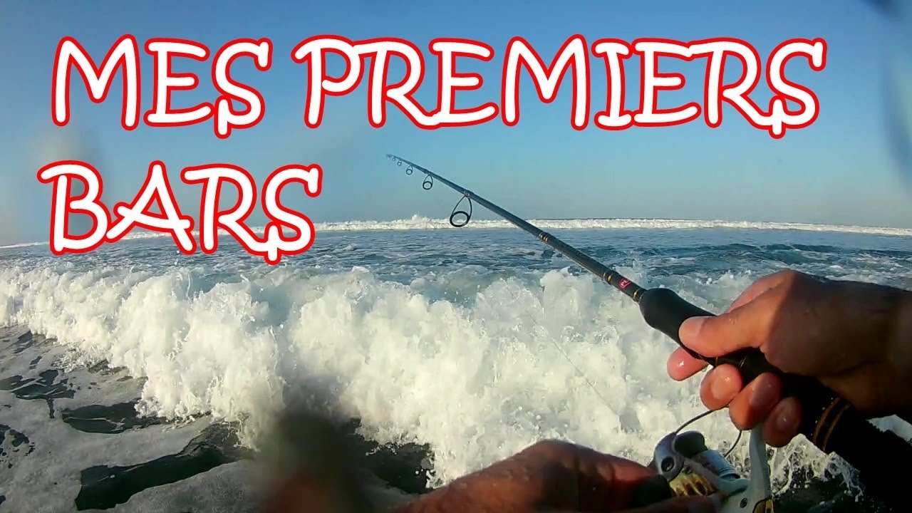 PECHE DU BAR DANS LES VAGUES A OLERON
