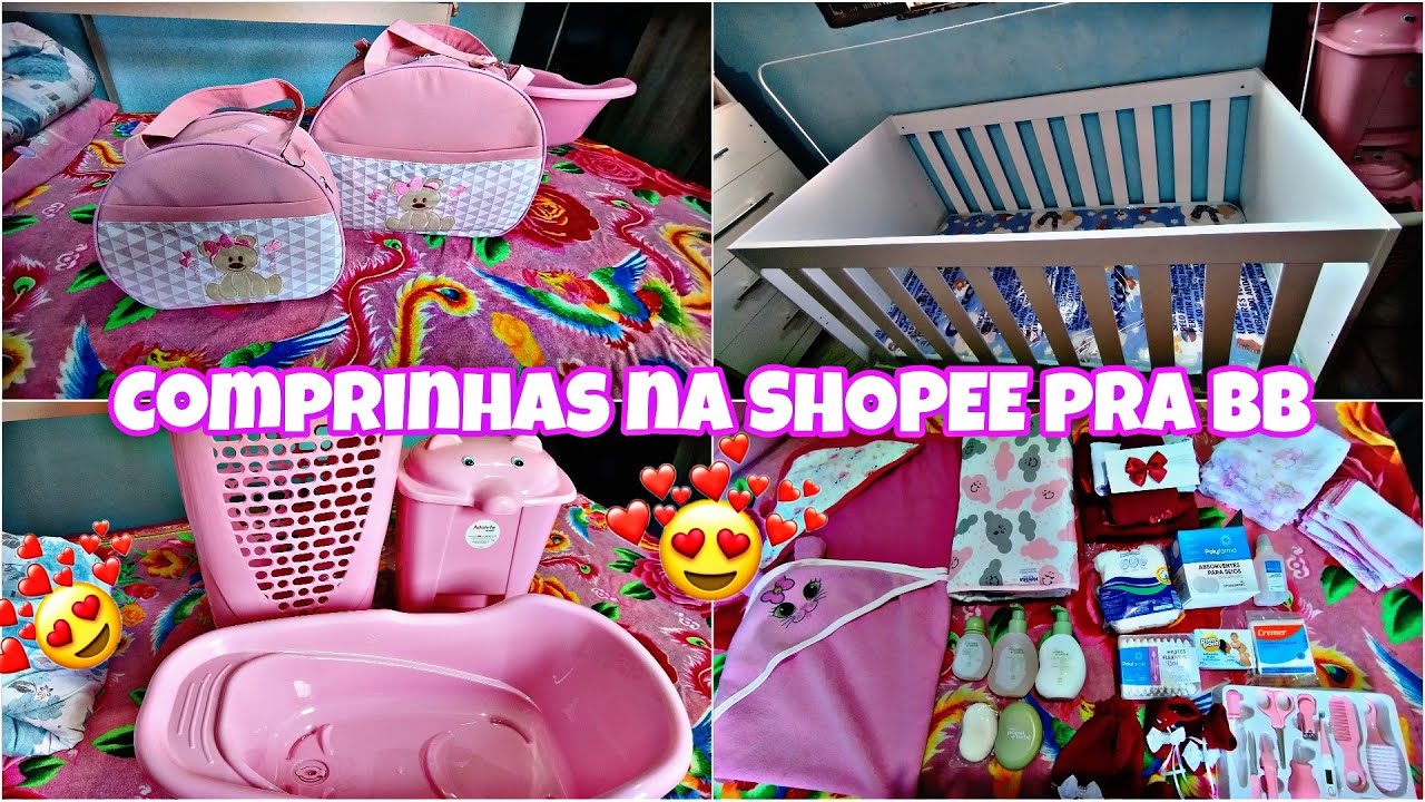 COMPRAS DE ENXOVAL PARA BEBÊ NA SHOPEE | bolsa maternidade | berço e mais