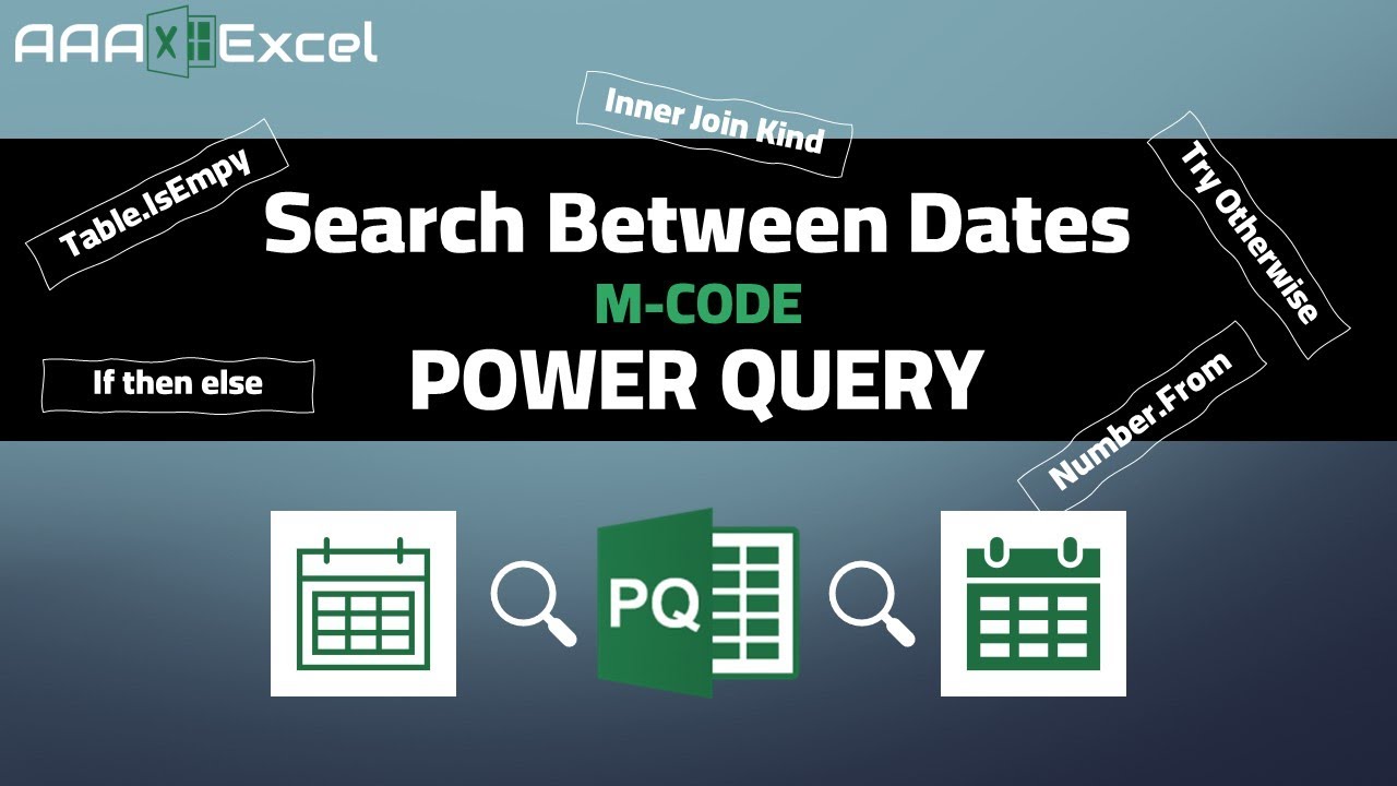 Power Query | Search between 2 dates | Merge Queries | Inner Join Kind | Create Dates List