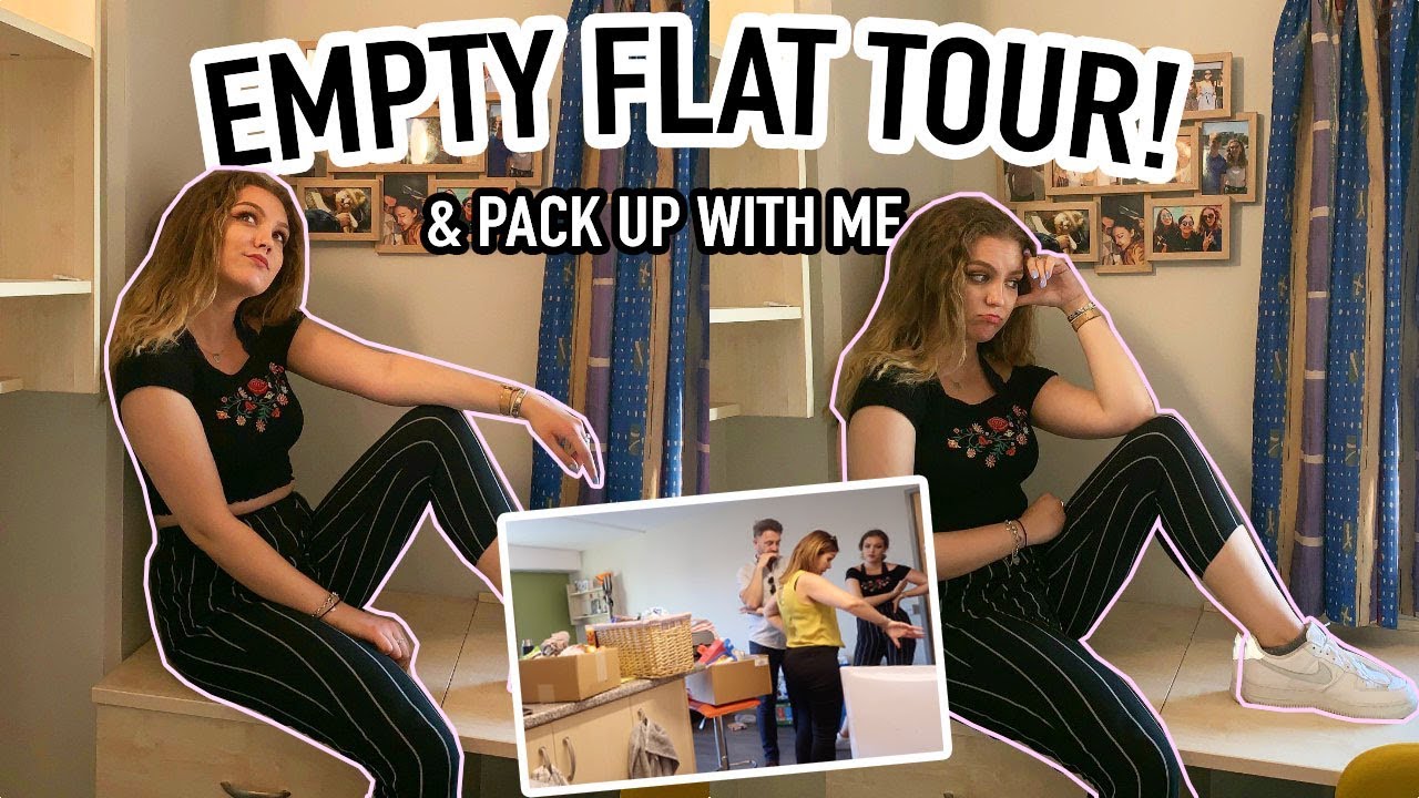 PACK UP MY UNI ROOM WITH ME & EMPTY FLAT TOUR!