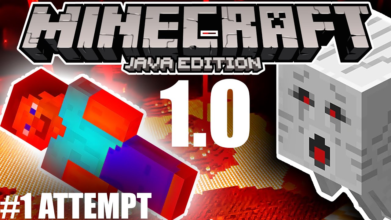 GHASTS ARE SCARY ! Minecraft Java 1.0 Hardcore Mode ( #1 Attempt )