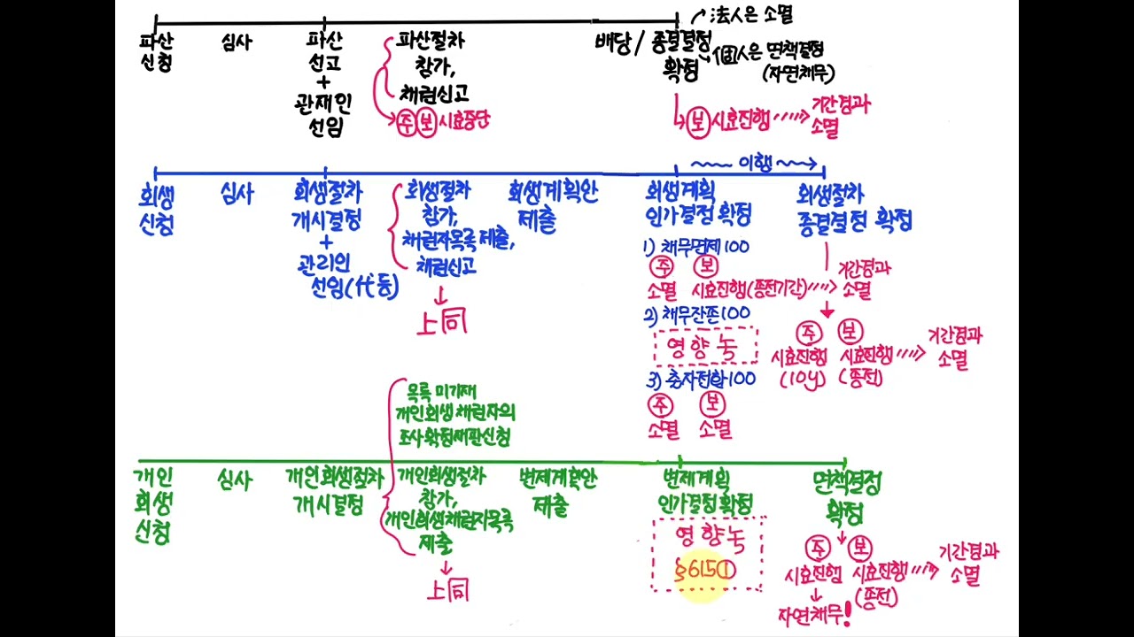 파산회생절차에서 보증채무의 시효중단과 시효진행