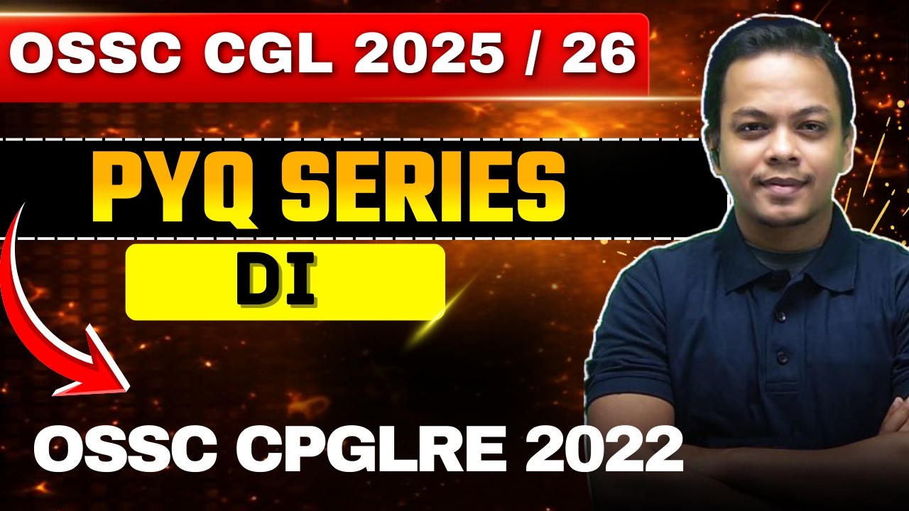 OSSC CGL Data Interpretation Pyq Series 2026 | Day 4 | Daily 7 PM Live | Complete DI for Prelims