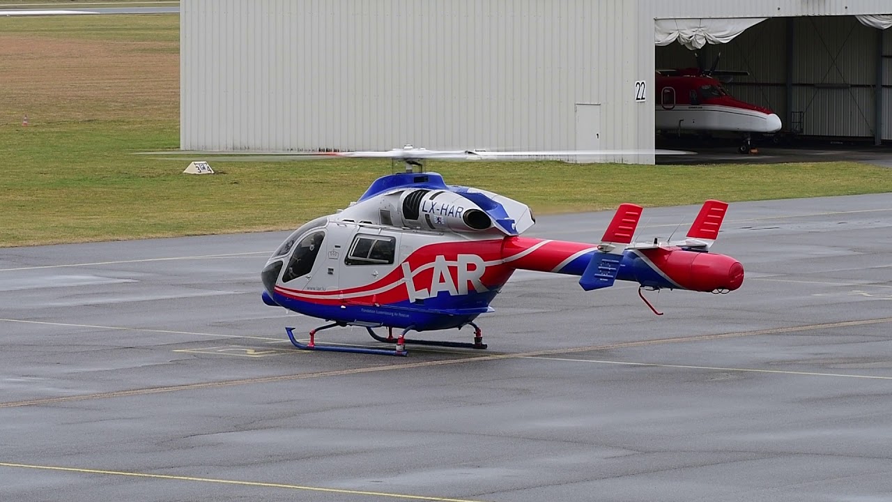 Luxembourg Air Rescue - Start Air Rescue 3 - MD902 - LX-HAR - City Airport Mannheim