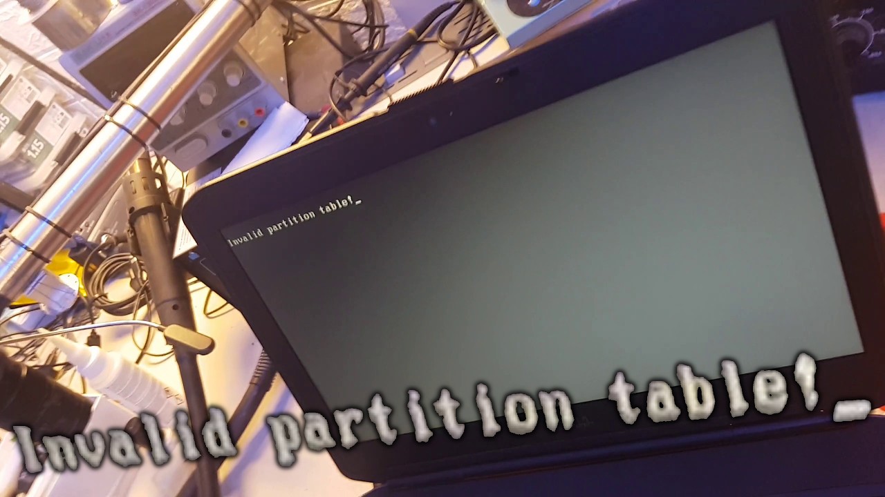 Dell Latitude E5430.... invalid partition table