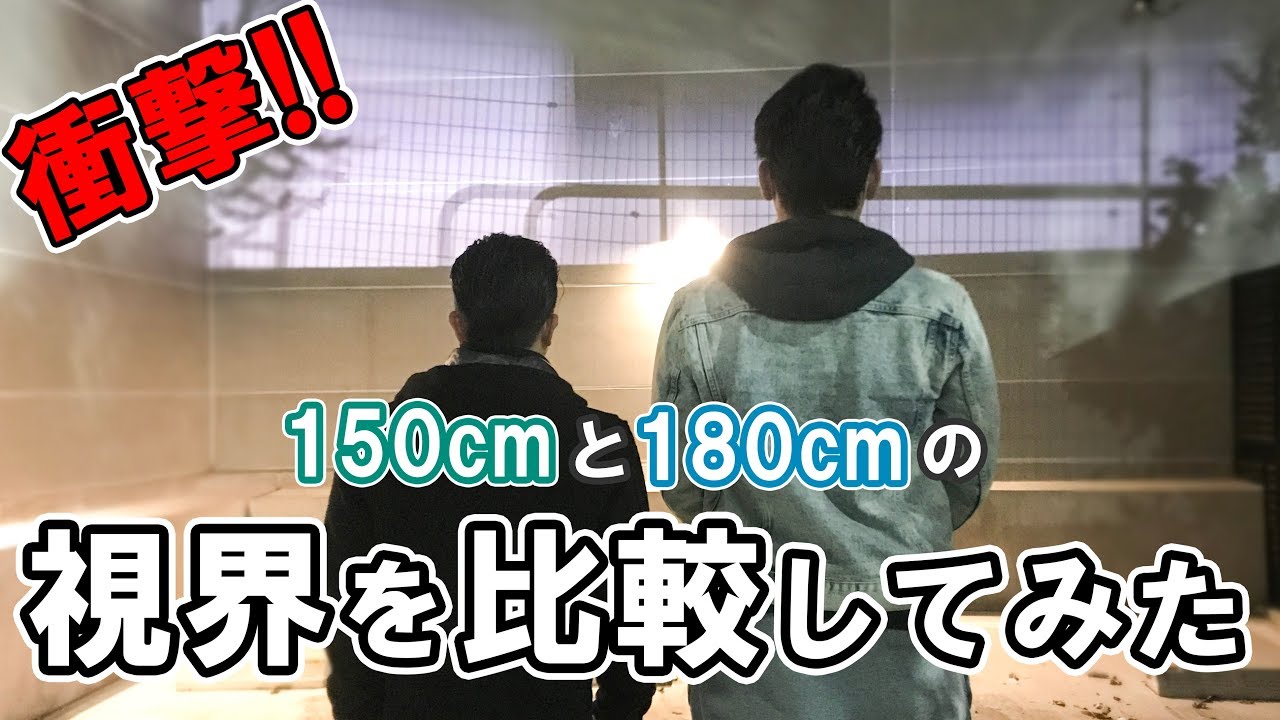 【衝撃】身長が違うだけで、こんなにも見ている世界が違う...