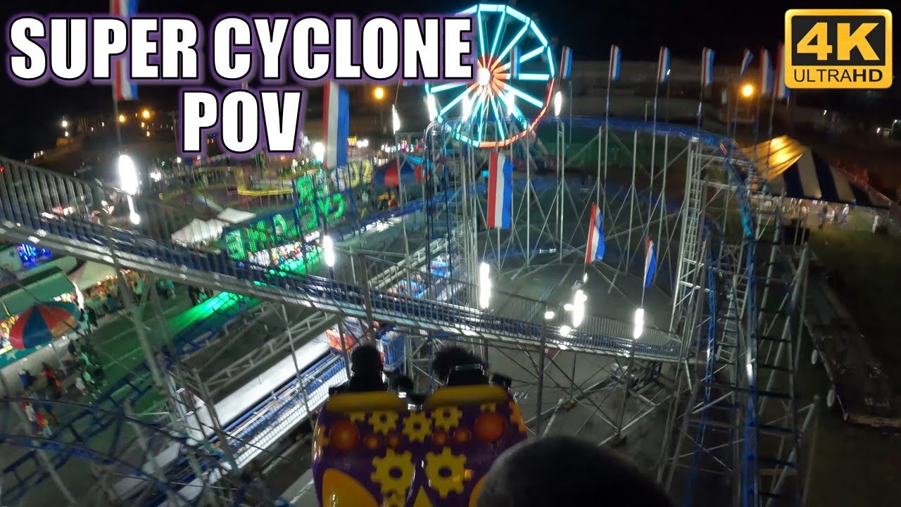 Super Cyclone POV (Back, 4K 60FPS), Dreamland Amusements Interpark Zyklon Coaster | Non-Copyright