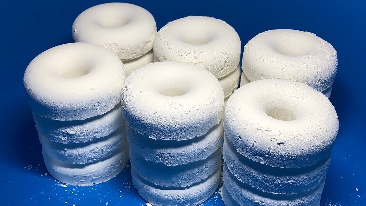24 Crunchy Soft Reformed Gym Chalk Crumbling with Powderr Play | Satisfying Asmr Video