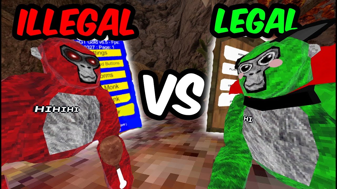 Gorilla Tag | LEGAL MODS VS ILLEGAL MODS (gorilla tag)