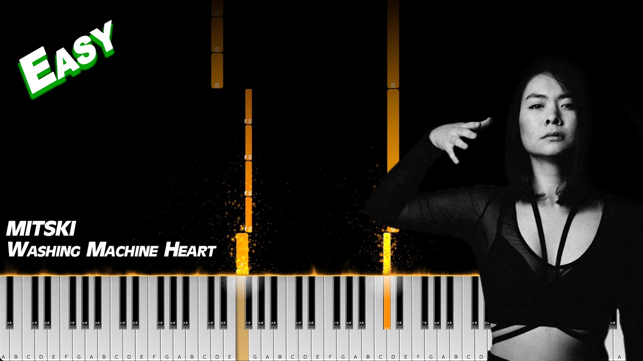 Mitski - Washing Machine Heart Piano Easy Tutorial