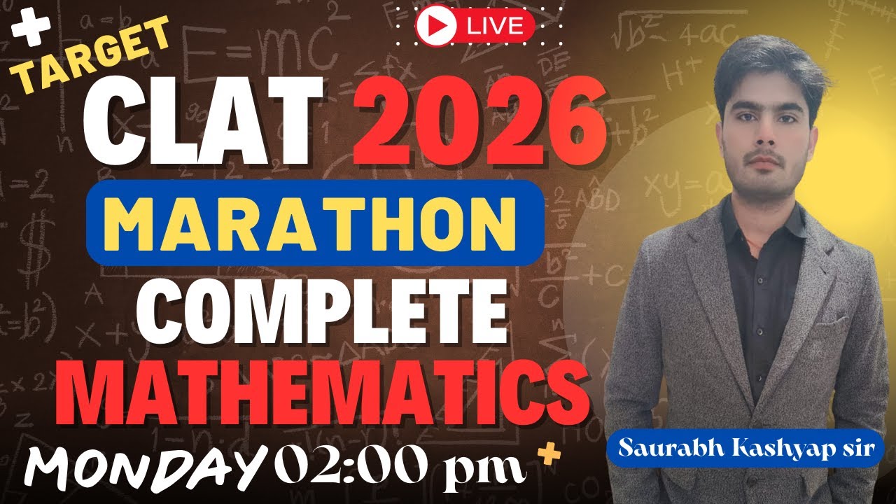 CLAT 2026 | Marathon | Complete Mathematics in One Class | Vivechna Judiciary Academy