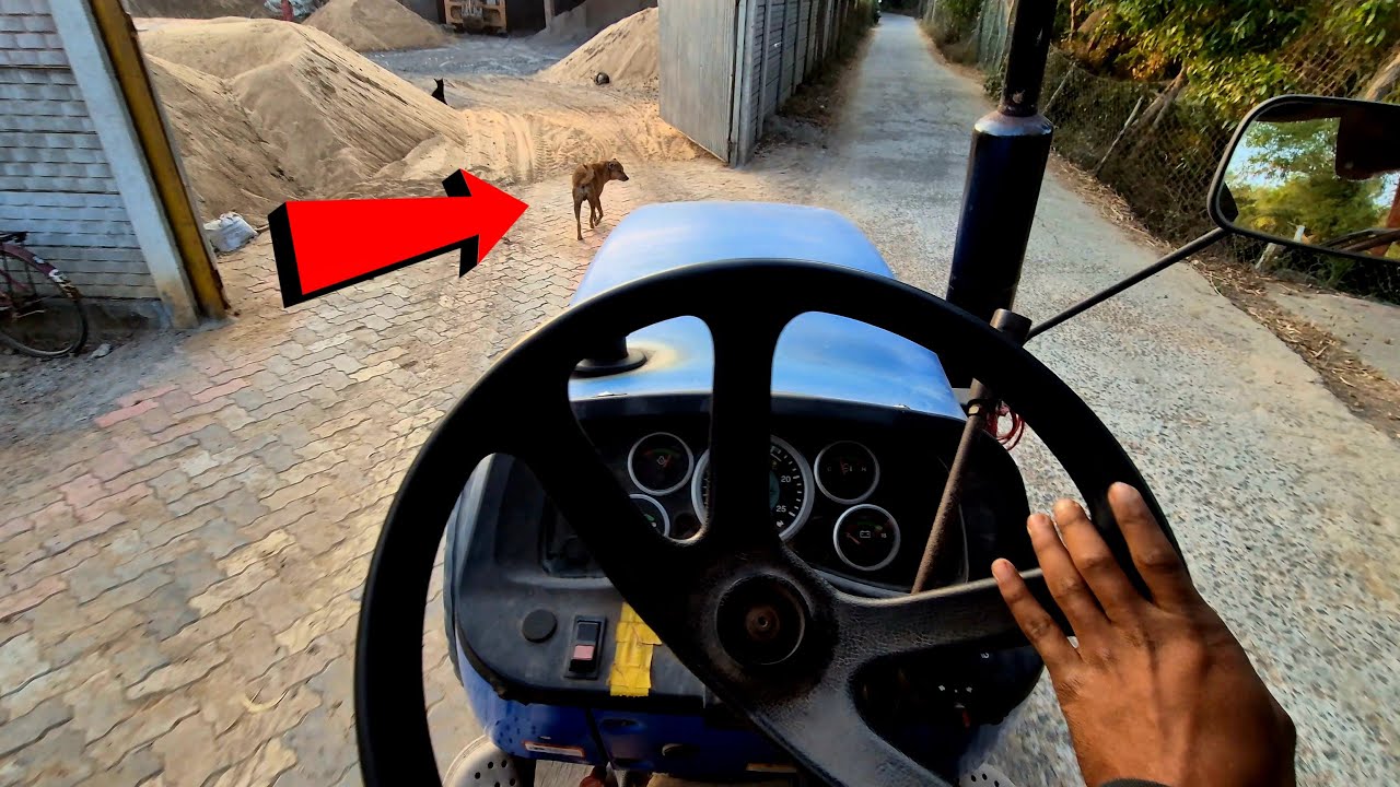 ​Dog Saved Under 6-Ton Load?! 😰 Extreme Tractor Driving Skills 🚜 4K POV ASMR 🌫️🧱 #tractor