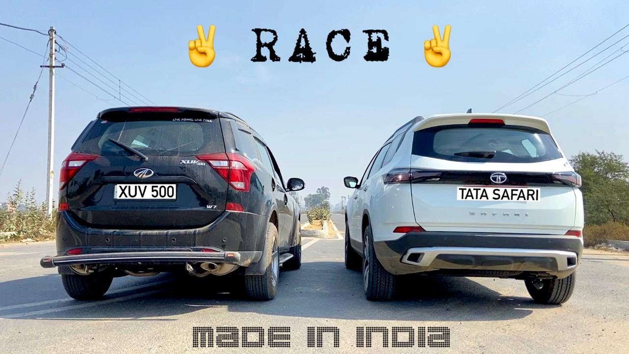 इसको हराना बहुत मुश्किल हो गया 🔥 2021 TATA SAFARI vs XUV500 Mahindra : Drag Race