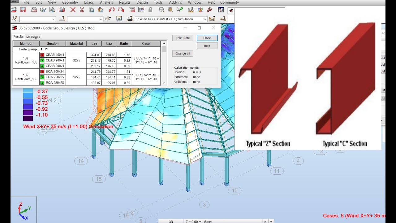 Autodesk Robot Structural Analysis: Design Of Cold Form Sections (Purlins) And Complex Trusses