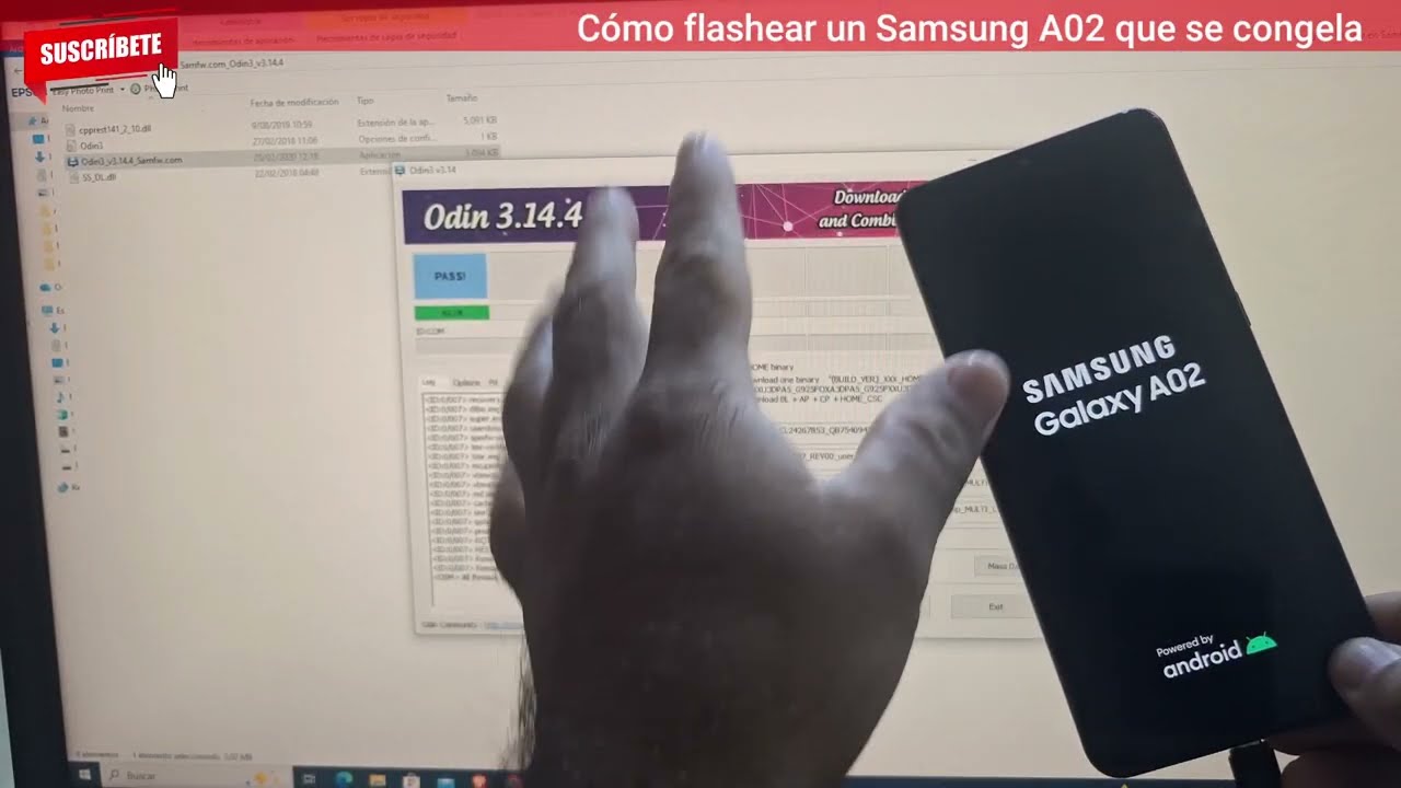 Como flashear un Samsung A02 que se congela o No arranca.