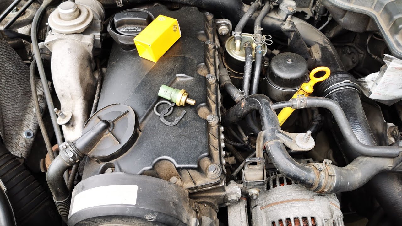 wymiana czujnika temperatury Audi A6 C5 FL VW Passat Skoda 1.9 tdi