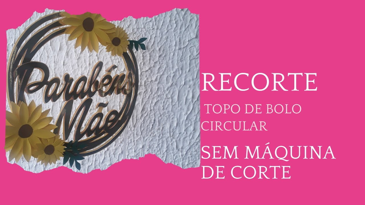 Topo de bolo com arco sem maquina de corte