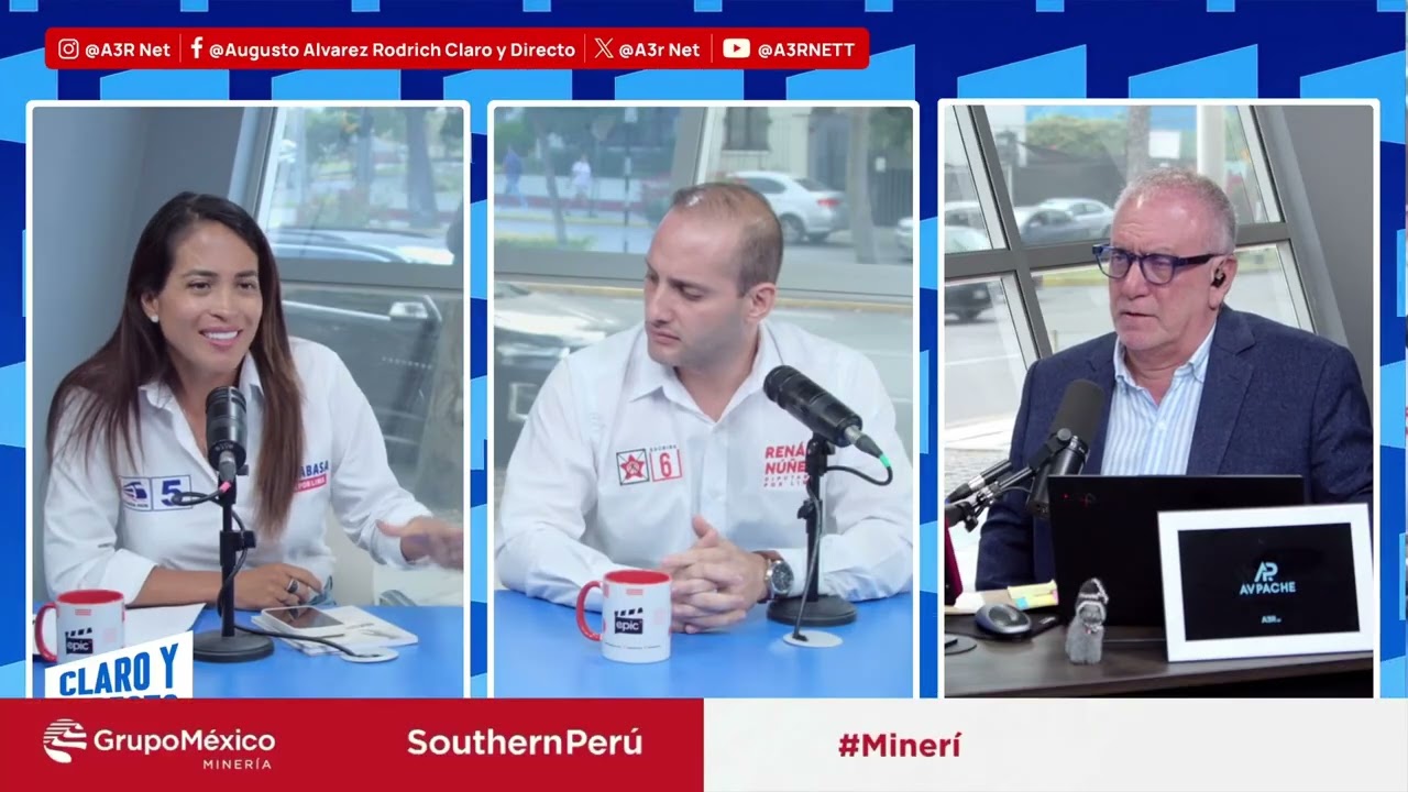 Asceli Rebasa (Avanza País) y Renán Núñez (APRA) debaten Claro y Directo