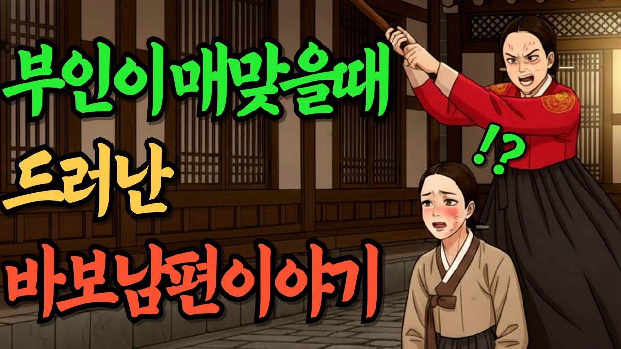 시어머니가 며느리를 매질하자 드러난 바보남편의정체