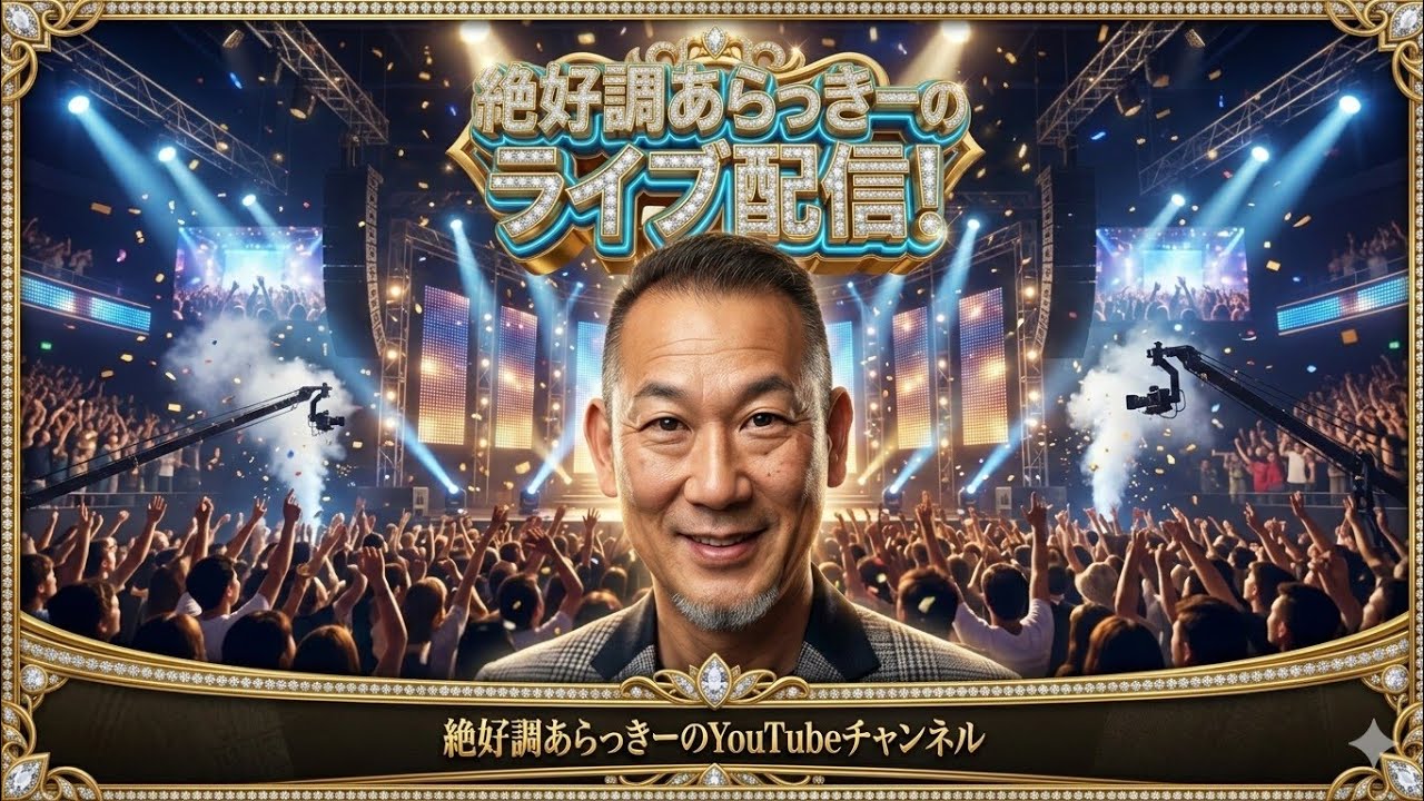 絶好調あらっきーのYouTubeチャンネル がライブ配信中！