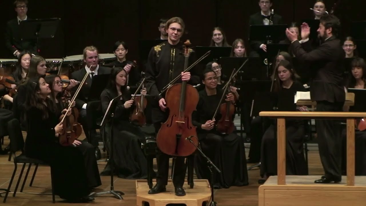 Dane Hendrickson, cello with Spokane Youth Symphony Orchestra, Cello Concerto No. 1,  Saint-Saëns