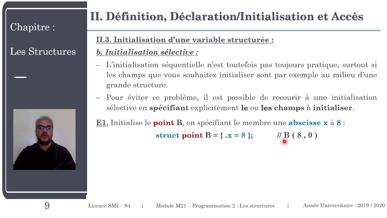 Cours/TP - Les Structures 1/2 (Langage C) : M21 - Programmation 2