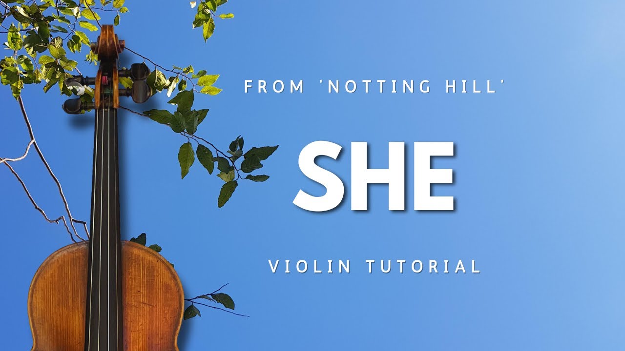 She - Elvis Costello (Notting Hill) | Violin Tab Tutorial + Backing Track 🎻