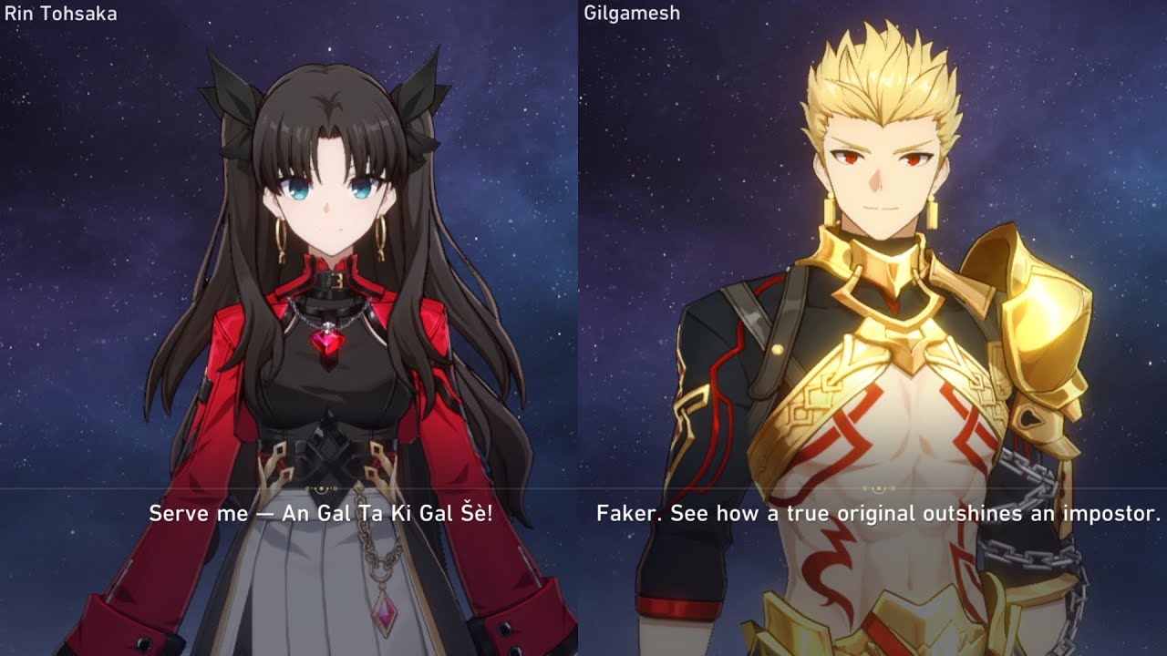 Gilgamesh & Rin Tohsaka JP Voicelines | Honkai: Star Rail &times; Fate/UBW Collab