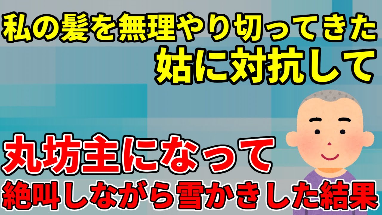 【2ch修羅場スレ】無理やり髪を切ってきた姑にキレて丸坊主になり奇声をあげながら雪かきした結果【ゆっくり解説】