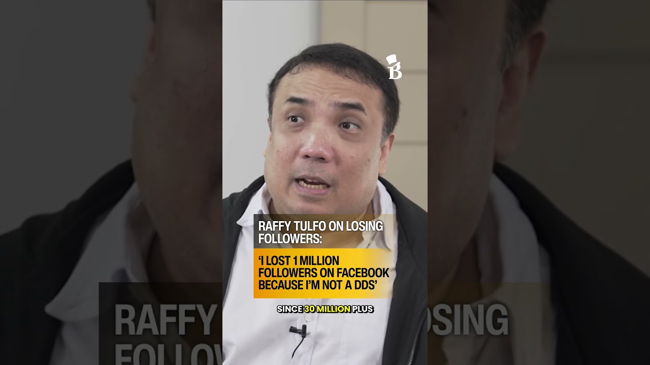 Raffy Tulfo on losing a million of followers for not being a DDS