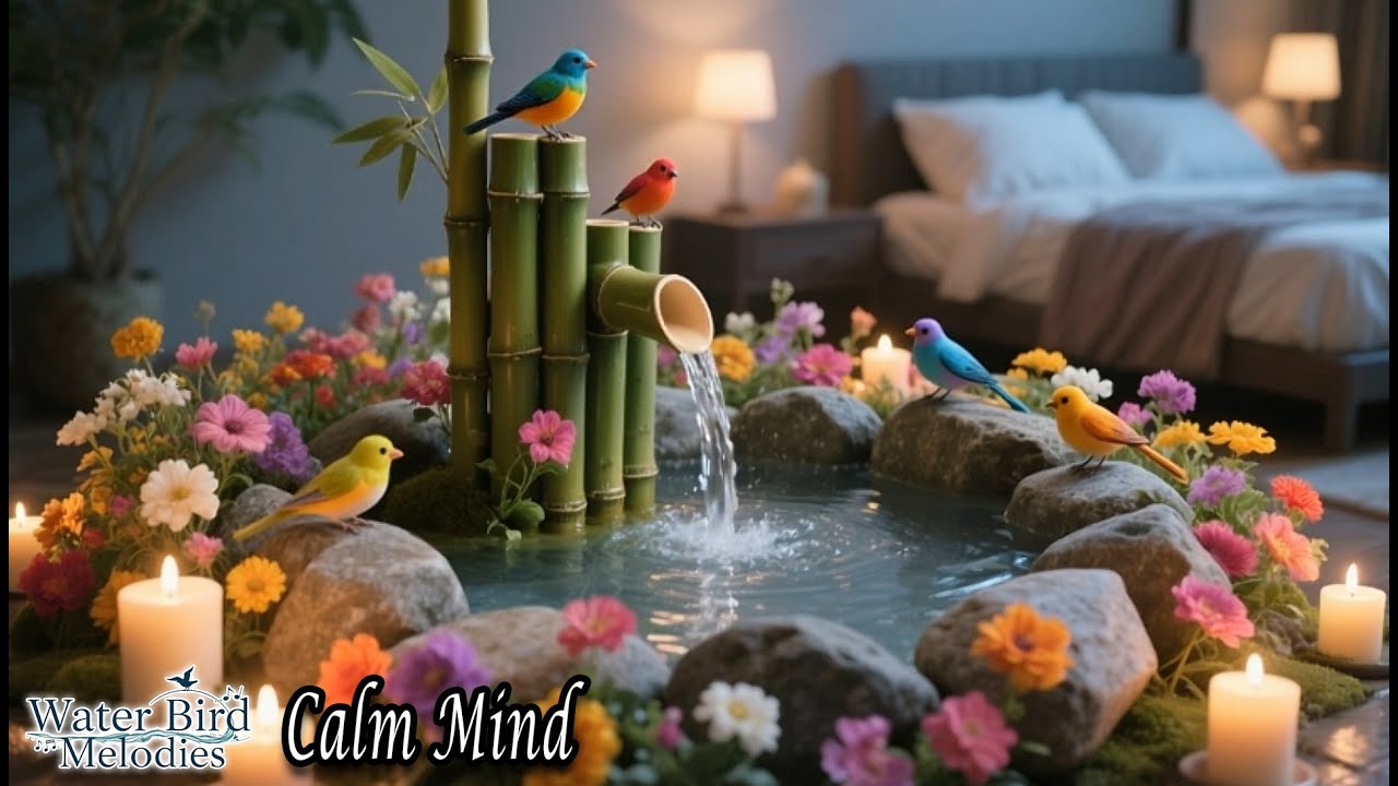 Relaxing Instrumental Music with Flowing Water & Birds | Calm & Peaceful Sounds
