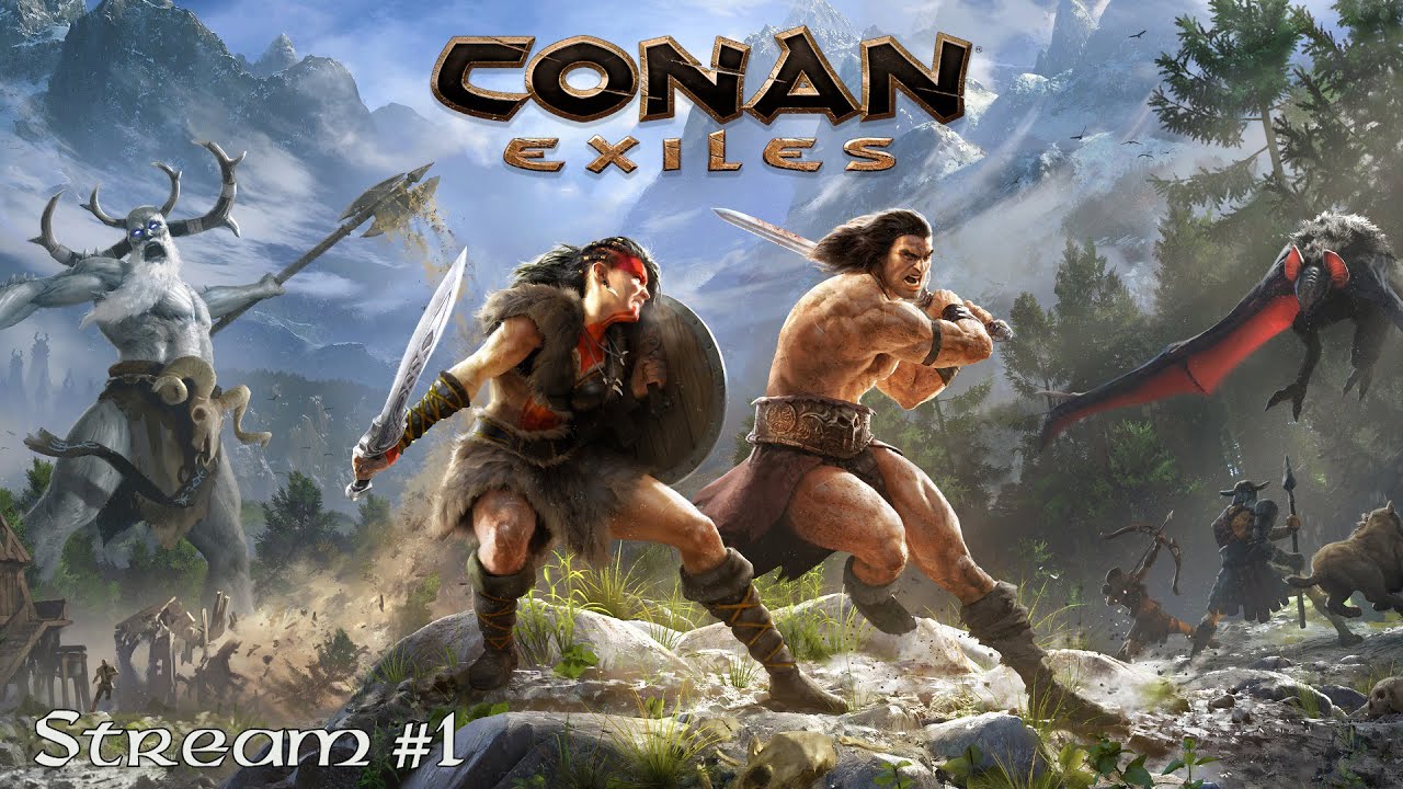 Conan Exiles | Стрим №1 | Выживание в мире Конана Варвара | Начало. Камень. Шкуры. Дом