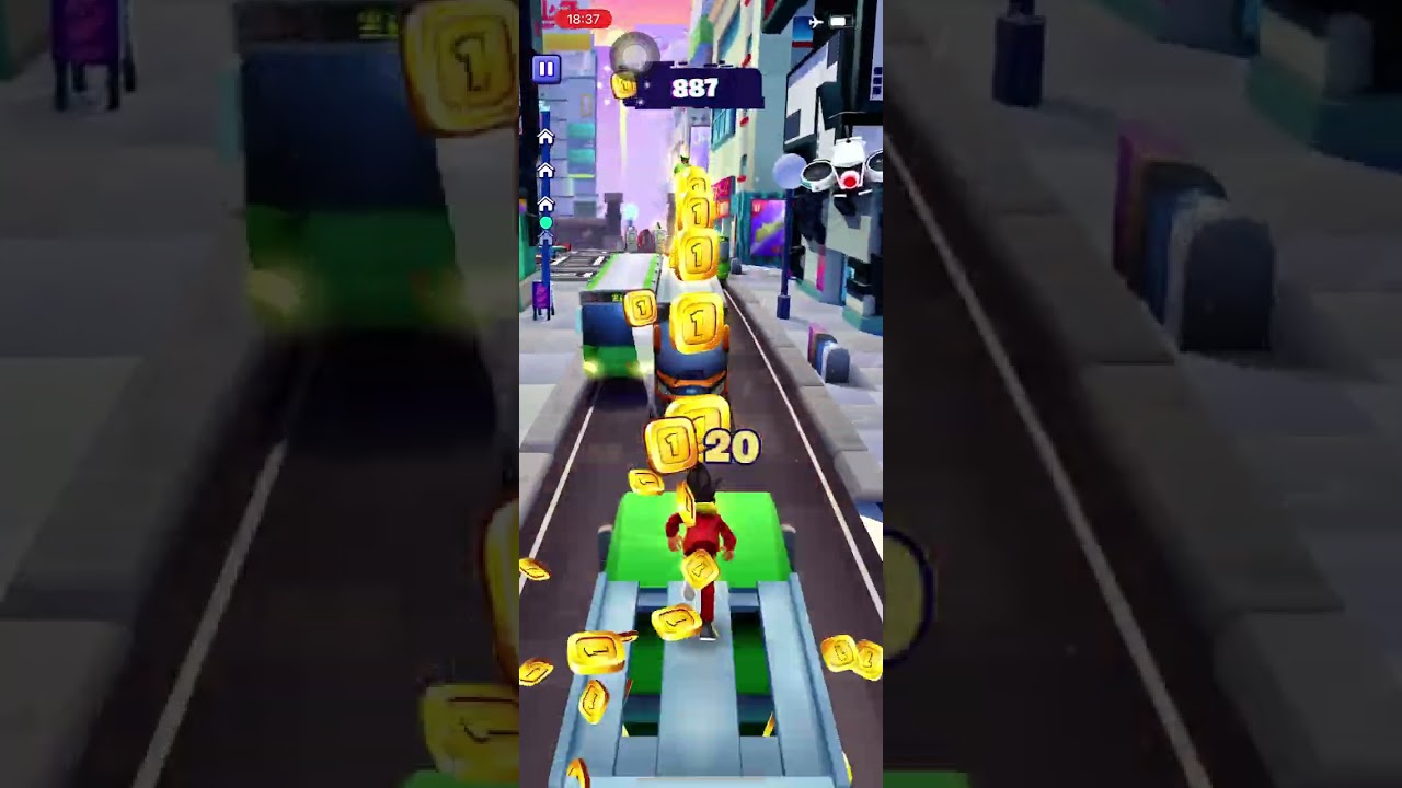 MetroLand - Endless Runner Downtown Gold Rush Perfect Score 8,000 Coins
