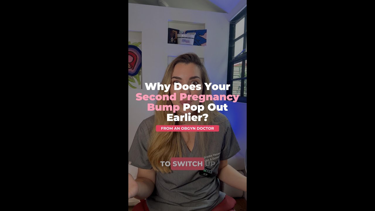 Why does your second pregnancy bump pop out earlier?