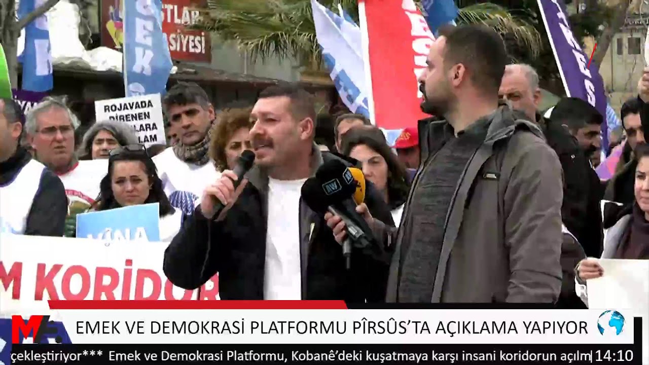 EMEK VE DEMOKRASİ PLATFORMU PÎRSÛS’TA AÇIKLAMA YAPIYOR
