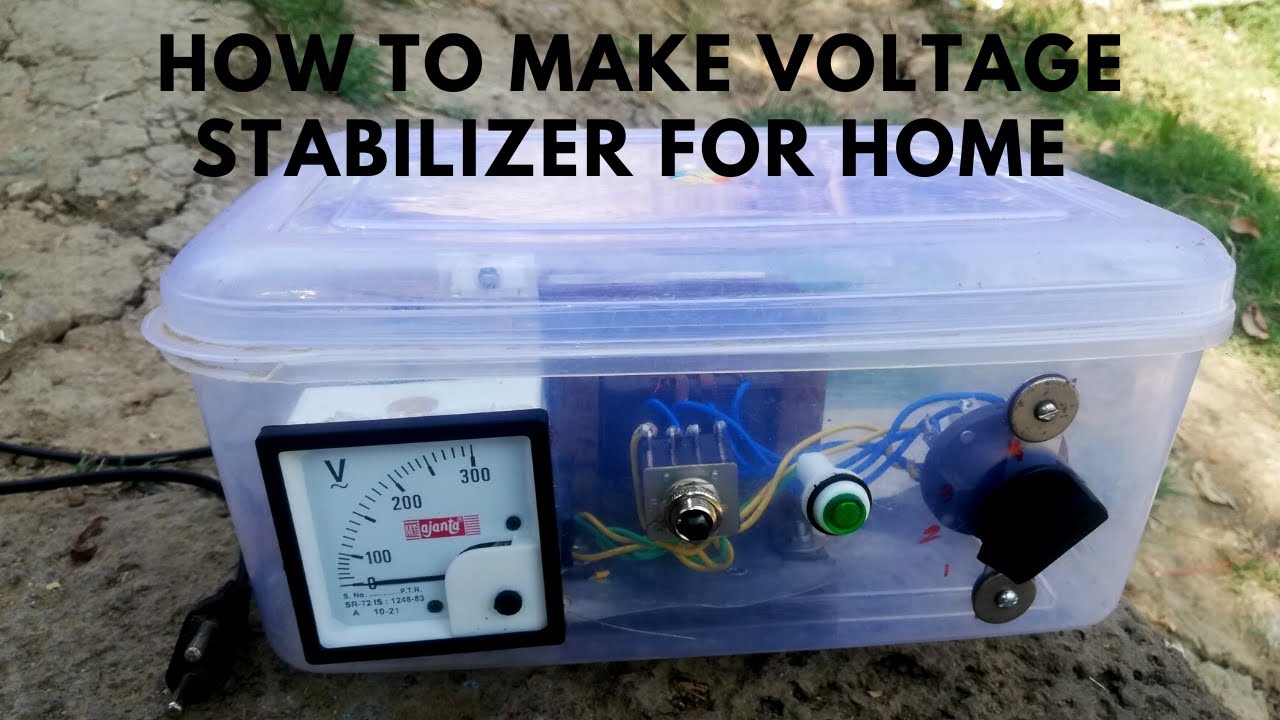 how to make voltage stabilizer at home    ||  1KVA 220v 90-300 v with auto cut manual ⚡⚡⚡