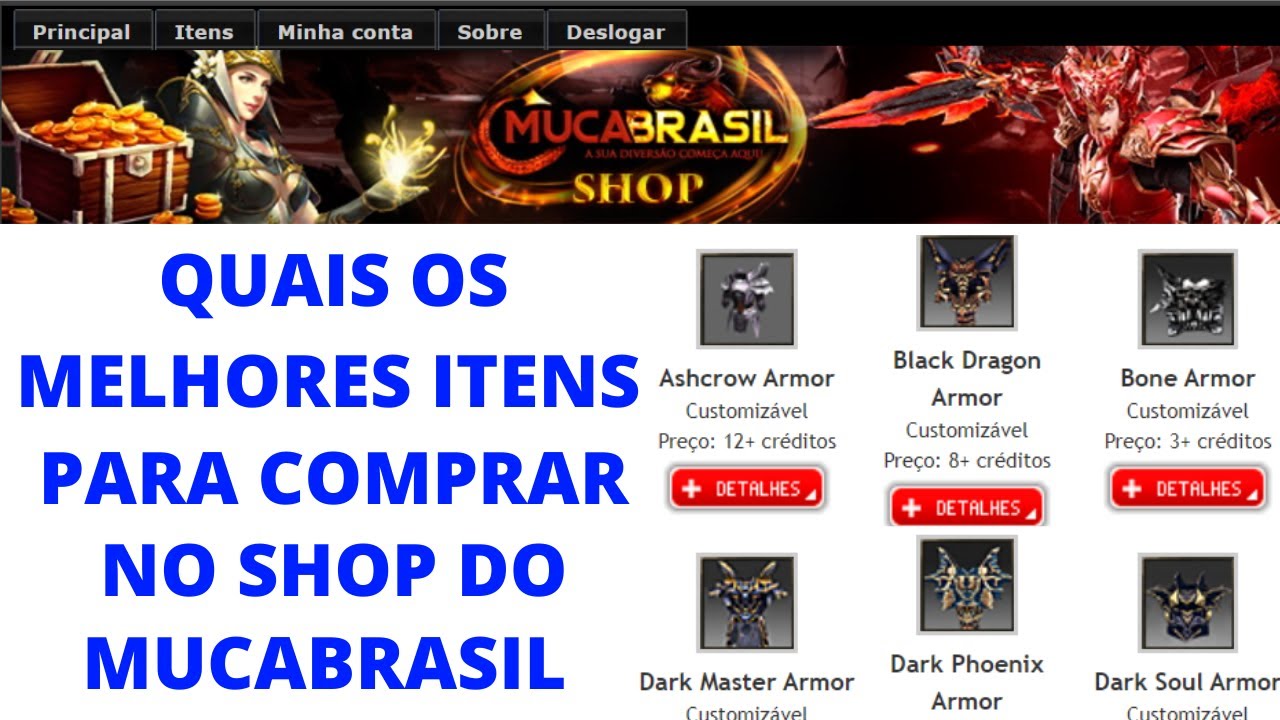 Quais São Os Melhores Itens Para Cada Classe / Para Comprar No Shop Do MUCABRASIL Parte 1