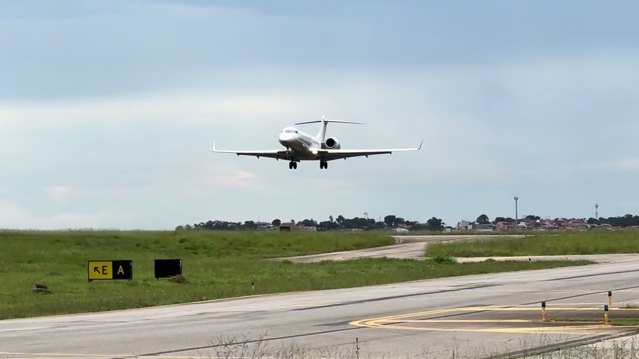 Bombardier Global Express realiza aproximação interrompida e pouso preciso | Aviação Executiva
