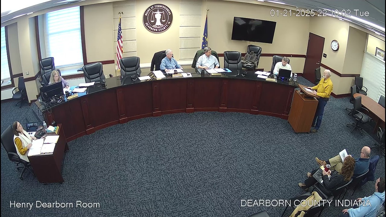 Dearborn County Indiana Board of Commissioners Meeting 01/21/2025