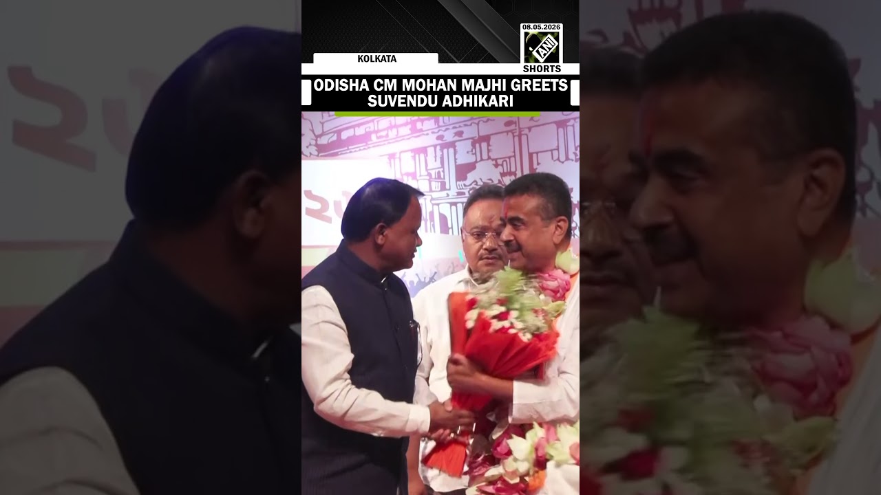 Odisha CM Mohan Charan Majhi greets Suvendu Adhikari after West Bengal CM name announcement
