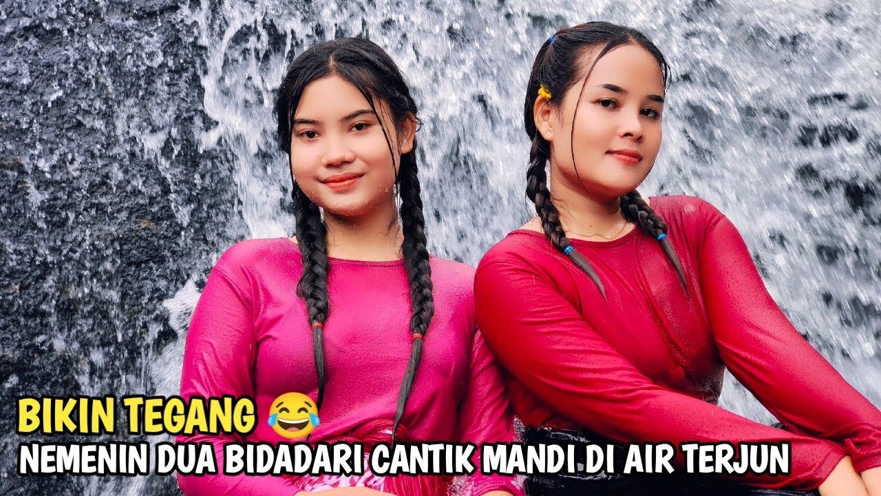 WOOW SERU‼️NEMENIN NENG YULI DAN NENG LENI BIDADARI DESA CANTIK LAGI MANDI DI AIR TERJUN BIKIN BETAH