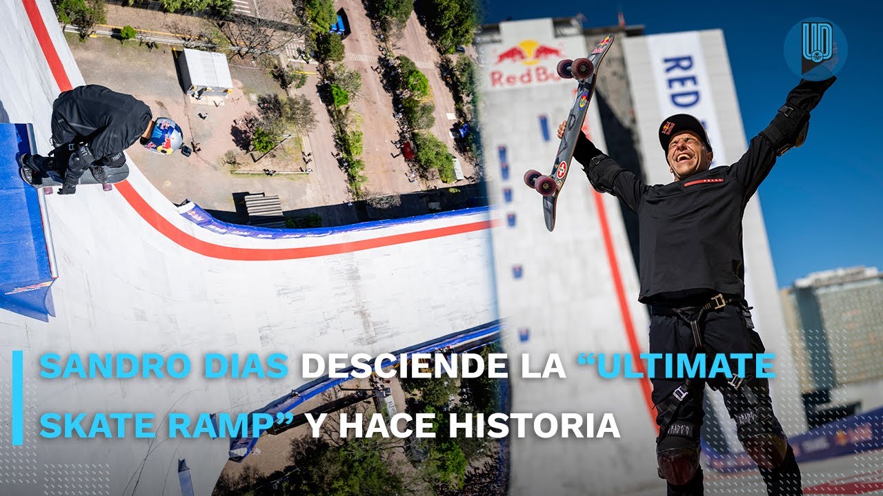 🎥 ¡Logró lo imposible!🤯  Sandro Dias rompe dos récords en el Red Bull Building Drop 🛹🔥