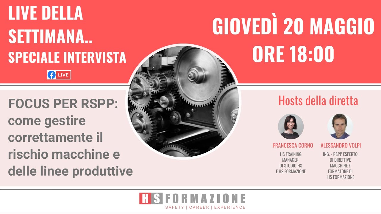 FOCUS PER RSPP: come gestire correttamente il rischio macchine e delle linee produttive!